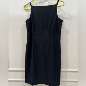 Amanda Smith 90s Classic Black Mini Dress 6P with square neckline